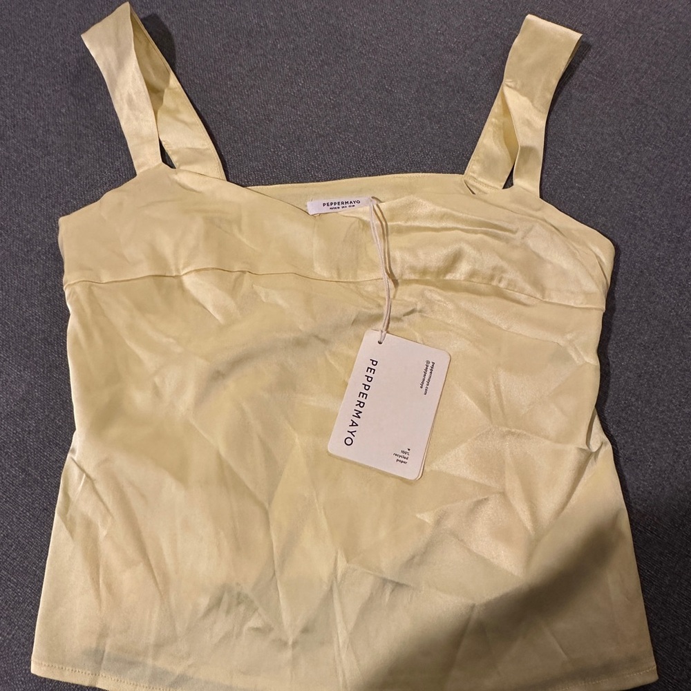 Peppermayo Butter Yellow Tank Top